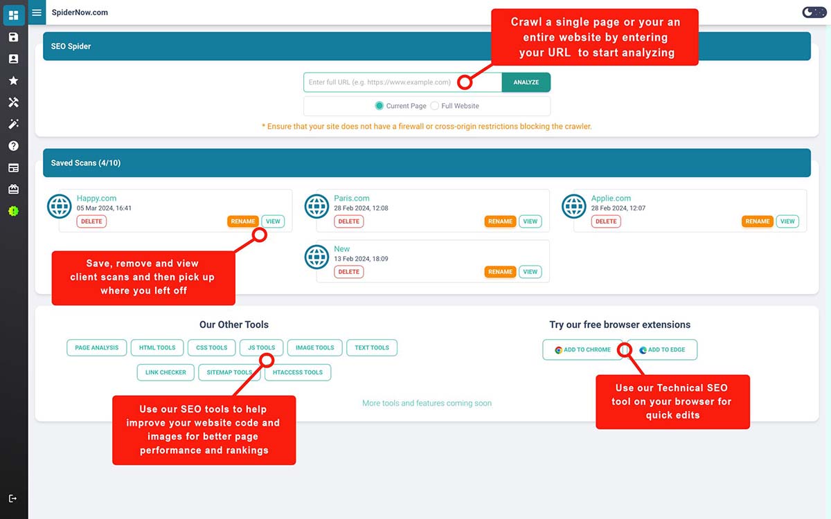 Getting started with SpiderNow