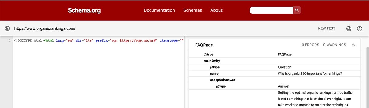 Schema for FAQ's