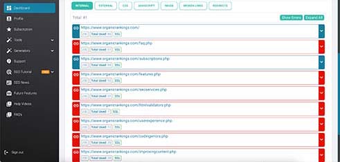 Web crawler scans for issues