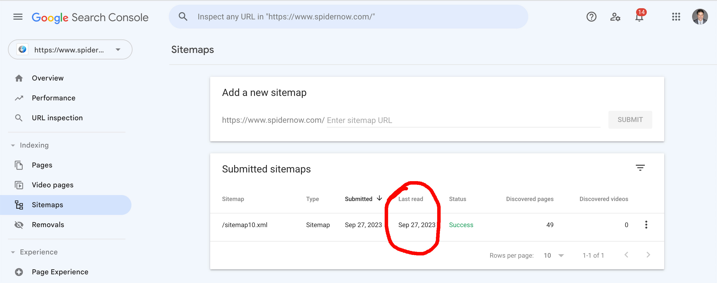 Sitemap Last Read